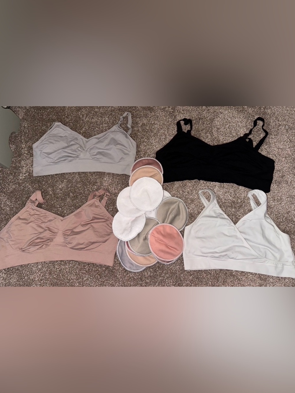 Women’s nursing bras and washable pads